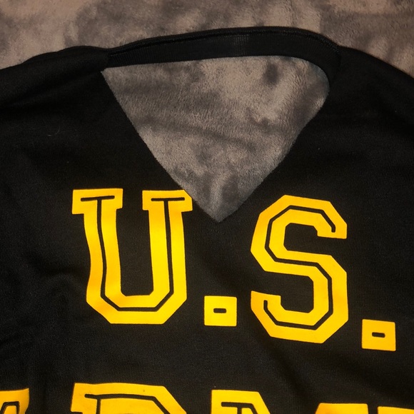 Victoria Secret Pink-cropped army sweatshirt - Picture 4 of 7